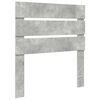 vidaXL Tárolós Ágy fejtámlával Beton Szürke 75 x 190 cm Faanyag