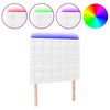vidaXL feh&eacute;r műbőr LED-es fejt&aacute;mla 90x5x118/128 cm