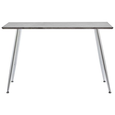 vidaXL betonszürke és ezüstszínű MDF étkezőasztal 120 x 60 x 74 cm
