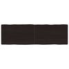 vidaXL s&ouml;t&eacute;tbarna kezelt t&ouml;m&ouml;r asztallap 160x50x(2-6) cm