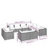 vidaXL 11 részes szürke polyrattan kerti ülőgarnitúra párnákkal