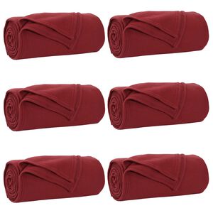 vidaXL Takar&oacute;k 6 db Bordeaux piros 240 x 220 cm 4.28 kg Gyapj&uacute;
