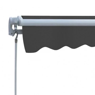 vidaXL kézi működtetésű összecsukható napellenző, antracit, 300 cm