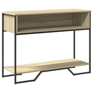 vidaXL sonoma t&ouml;lgy sz&iacute;nű szerelt fa doh&aacute;nyz&oacute;asztal 100x35x74,5 cm