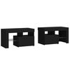 vidaXL 2 db fekete színű LED-lámpás éjjeliszekrény 70x36,5x40 cm