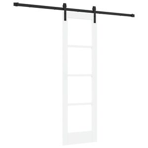 vidaXL Cs&uacute;sz&oacute; ajt&oacute; ORKDAL Feh&eacute;r 61 x 198,5 cm T&ouml;m&ouml;r fenyőfa &eacute;s &uuml;veg