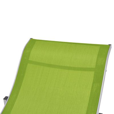 vidaXL 2 db zöld összecsukható textilén napozóágy