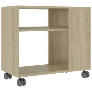 vidaXL sonoma t&ouml;lgy sz&iacute;nű szerelt fa kisasztal 70 x 35 x 55 cm