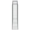 vidaXL 6 db íves horganyzott vas gabion kosár 300x50x200/220 cm
