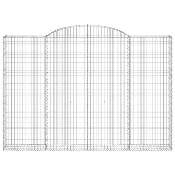 vidaXL 2 db &iacute;ves horganyzott vas gabion kos&aacute;r 300 x 30 x 200/220 cm