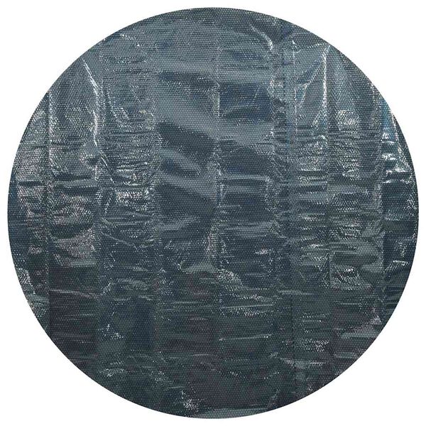 vidaXL fekete &eacute;s k&eacute;k napelemes lebegő PE medencef&oacute;lia 594 cm