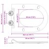 vidaXL WC &uuml;lőke &Aacute;ll&iacute;that&oacute; Fekete 50 x 36,5 x 5 cm Polipropil&eacute;n