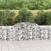 vidaXL 17 db &iacute;ves horganyzott vas gabion kos&aacute;r 300x30x80/100 cm