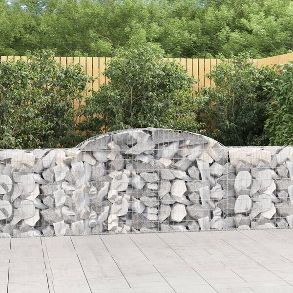 vidaXL 17 db &iacute;ves horganyzott vas gabion kos&aacute;r 300x30x80/100 cm