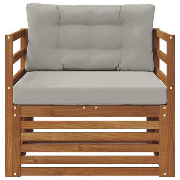 vidaXL K&uuml;lt&eacute;ri kanap&eacute; szett T&ouml;m&ouml;r ak&aacute;cfa &eacute;s poli&eacute;szter Term&eacute;szetes