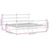 vidaXL fekete fém ágykeret fej- és lábtámlával 183 x 213 cm