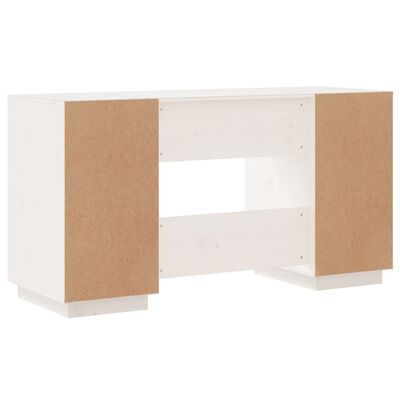 vidaXL fehér tömör fenyőfa íróasztal 140 x 50 x 75 cm