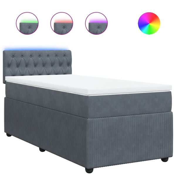 vidaXL s&ouml;t&eacute;tsz&uuml;rke b&aacute;rsony rug&oacute;s &aacute;gy matraccal 90 x 200 cm