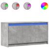 vidaXL betonsz&uuml;rke szerelt fa TV-szekr&eacute;ny LED-ekkel 100 x 34 x 50 cm