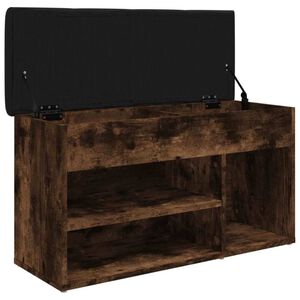 vidaXL f&uuml;st&ouml;s t&ouml;lgy sz&iacute;nű szerelt fa cipőt&aacute;rol&oacute; pad 82 x 32 x 45,5 cm