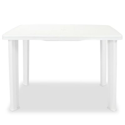 vidaXL fehér műanyag kerti asztal 101 x 68 x 72 cm