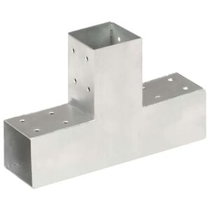 vidaXL T-alak&uacute; horganyzott f&eacute;m oszloptart&oacute; 71 x 71 mm