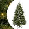 vidaXL Mű kar&aacute;csonyfa 300 cm 300 LED Meleg feh&eacute;r PVC &eacute;s Ac&eacute;l Z&ouml;ld