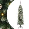 vidaXL Mű Karcs&uacute; Kar&aacute;csonyi Fa Z&ouml;ld &eacute;s Feh&eacute;r 150 cm