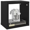 vidaXL 4 db fekete forgácslap kocka fali polc 22 x 15 x 22 cm