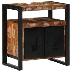 vidaXL mosd&oacute;szekr&eacute;ny 55x35x60 cm t&ouml;m&ouml;rfa, &uacute;jrahasznos&iacute;tott, massz&iacute;v fa