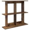 vidaXL Falpolc Falra szerelhető Barna 100 x 20 x 75 cm Szerelt Fa