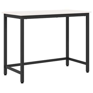 vidaXL asztal Feh&eacute;r 100 x 50 x 77 cm Műszaki fa &eacute;s ac&eacute;l