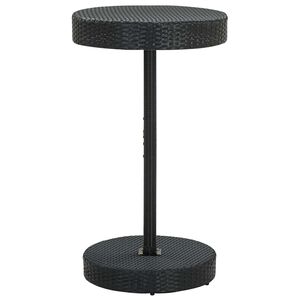 vidaXL fekete polyrattan kerti asztal 60,5 x 106 cm