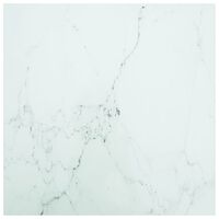 vidaXL fehér edzett üveg asztallap márványdizájnnal 70 x 70 cm 6 mm