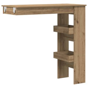 vidaXL fali b&aacute;rasztal Artisan t&ouml;lgy 102x45x103,5 cm G&eacute;pelt fa