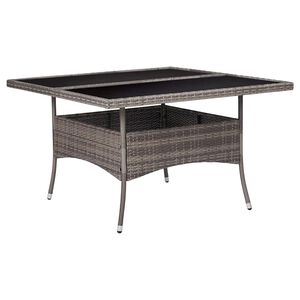 vidaXL sz&uuml;rke polyrattan &eacute;s &uuml;veg k&uuml;lt&eacute;ri &eacute;tkezőasztal