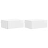 vidaXL Fali &eacute;jjeli szekr&eacute;ny 2 pcs Magasf&eacute;nyű Feh&eacute;r 49 x 34,5 x 20 cm