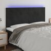 vidaXL fekete b&aacute;rsony LED-es fejt&aacute;mla 160x5x118/128 cm