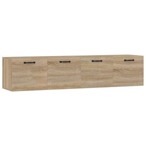 vidaXL 2 db sonoma t&ouml;lgy sz&iacute;nű szerelt fa faliszekr&eacute;ny 60x36,5x35 cm