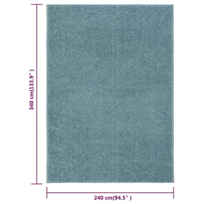 vidaXL kék rövid szálú szőnyeg 240 x 340 cm