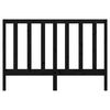 vidaXL fekete tömör fenyőfa ágyfejtámla 126 x 4 x 100 cm