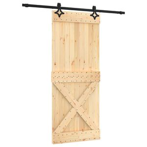 vidaXL Cs&uacute;sz&oacute; ajt&oacute; 85 x 210 cm Szil&aacute;rd Fenyőfa (Nem Kezelt)