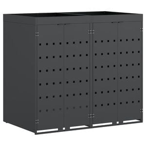 vidaXL Gurul&oacute;s kuka t&aacute;rol&oacute; 2 kuk&aacute;hoz Antracit 136 x 77,5 x 121,5 cm