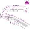 vidaXL &Ouml;sszecsukhat&oacute; ramp 200kg ramp&aacute;nk&eacute;nt Ez&uuml;st 186 x 23 x 4,5 cm
