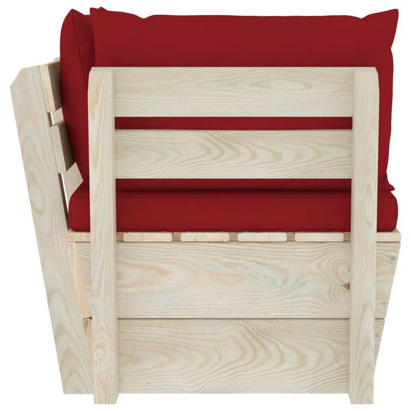 vidaXL impregnált lucfenyő kerti raklap sarokkanapé párnákkal