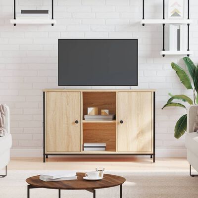 vidaXL sonoma-tölgyszínű szerelt fa TV-szekrény 100 x 35 x 65 cm