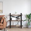 vidaXL K&ouml;nyvespolc F&uuml;st&ouml;lt t&ouml;lgy 100 x 33,5 x 102 cm Faanyag