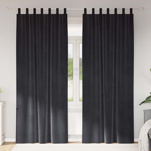 vidaXL S&ouml;t&eacute;t&iacute;tő f&uuml;gg&ouml;ny&ouml;k 2 pcs S&ouml;t&eacute;tsz&uuml;rke 140 x 225 cm B&aacute;rsony