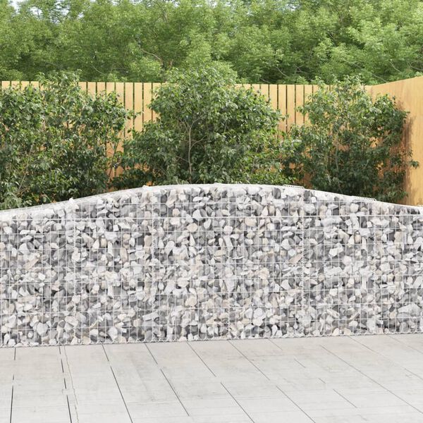 vidaXL 2 db &iacute;ves horganyzott vas gabion kos&aacute;r 400x50x80/100 cm