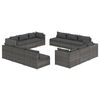 vidaXL 12 r&eacute;szes sz&uuml;rke polyrattan kerti &uuml;lőgarnit&uacute;ra p&aacute;rn&aacute;kkal
